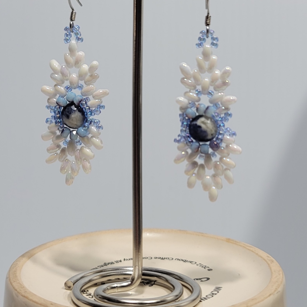 Superduo Lapis Earrings